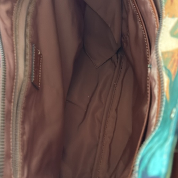 Patricia Nash Silvi Travel Tote Patina Coated Canvas Spring Multi print - Picture 8 of 16